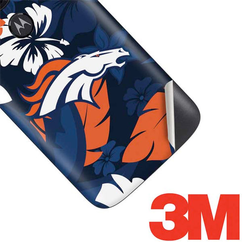 NFL Denver Broncos Tropical Print Moto E5 Play Skin